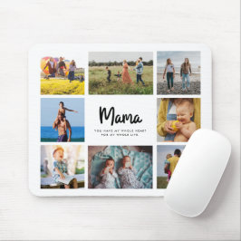 Mousepad Colagem de Fotografias do Dia de as mães de Citaçã