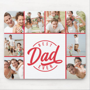 Mousepad Colagem de Fotografias do Melhor Pai Moderno