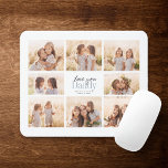 Mousepad Colagem de Fotografias do Pai Com Amor Personaliza<br><div class="desc">Amo-te Pai! Um belo presente de colagem de fotos da família moderna para um pai amado combina uma escrita manuscrita caprichosa com a tipografia e o layout modernos. Preencha este mouse personalizado com 8 fotos familiares favoritas de crianças, casamentos e outros eventos de vida e traga um sorriso para o...</div>