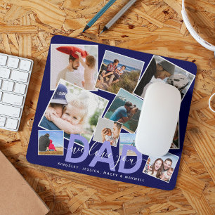 Mousepad Colagem de Fotografias do PAI Moderno "Nós Amo-Te"