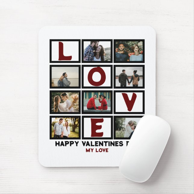 Mousepad Colagem de Fotografias Feliz Dia 8 do Amor Persona (Com mouse)