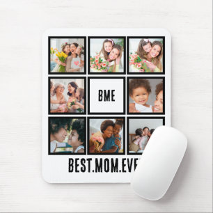 Mousepad Colagem de Fotografias Personalizada Moderna Melho