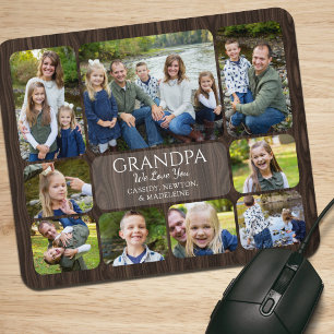 Mousepad Colagem de Fotos Avô Netos