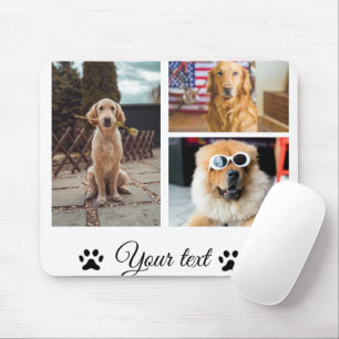 Mousepad Colagem de fotos com nome simples e colorido de an