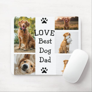 Mousepad Colagem de fotos com nome simples e colorido de an