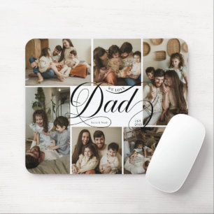Mousepad Colagem de Fotos com Tipografia de Roteiro do Papa