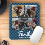 Mousepad Colagem de Fotos da Família Lumberjack da Xadrez d<br><div class="desc">Carregue suas fotos favoritas para fazer seu próprio presente personalizado de fotos.</div>