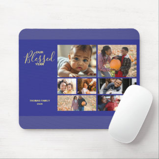 Mousepad Colagem de Fotos da Família Personalizada O Nosso