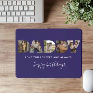 Mousepad Colagem de Fotos de Aniversário do PAPAI