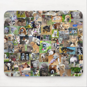 Mousepad Colagem de Fotos de Cães,