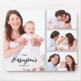 Mousepad Colagem de Fotos de Família Personalizadas 4 Retân