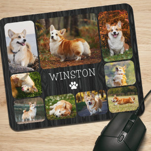 Mousepad Colagem de Fotos de Mãe e Pai Amantes de Cachorros