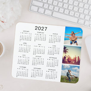 Mousepad Colagem de Fotos de Memória Personalizada 2027 Cal