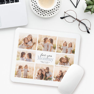 Mousepad Colagem de Fotos de Netos Vovó Com Amor Personali