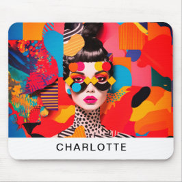 Mousepad Colagem de Fotos de pop Art