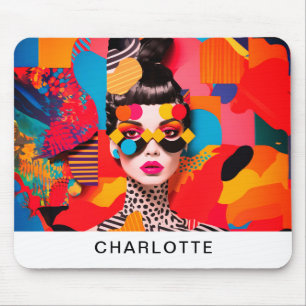 Mousepad Colagem de Fotos de pop Art