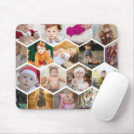 Mousepad Colagem de Fotos do Hexagon