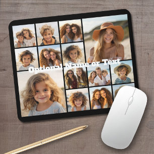 Mousepad Colagem de Fotos do Instagram - Até 14 fotos preta