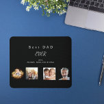 Mousepad Colagem de fotos do Padre Best pai - branco preto<br><div class="desc">Faça sua própria colagem de fotos da família. Use quatro, quatro das suas fotos favoritas de seu pai, seus filhos, sua família, amigos ou bicho de estimação! Com o texto: Melhor Pai NUNCA. Personalize e adicione seus nomes. Negro clássico, fundo. Perfeito como presente de aniversário, Natal ou Dia de os...</div>