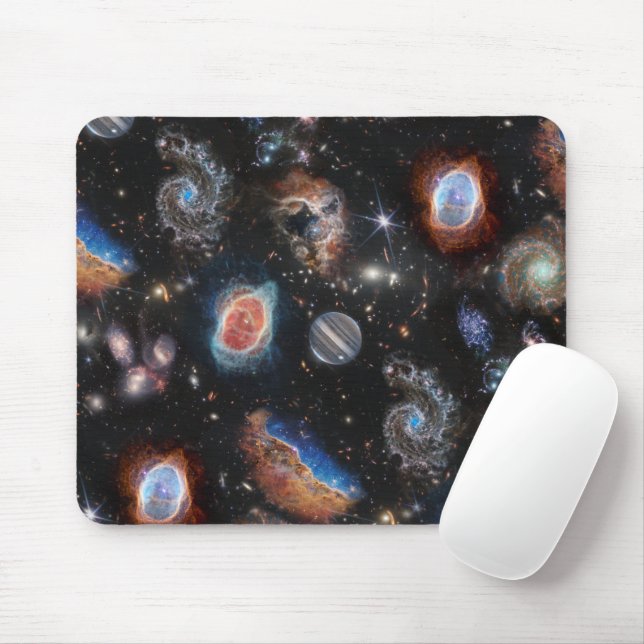 Mousepad Colagem de Fotos do Telescópio Espacial JWST James (Com mouse)