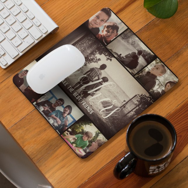 Mousepad Colagem de Fotos Escura dos Melhores Amigos do Mod (Criador carregado)