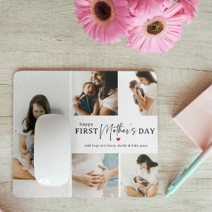 Mousepad Colagem de Fotos 'Feliz Primeiro Dia das Mães'