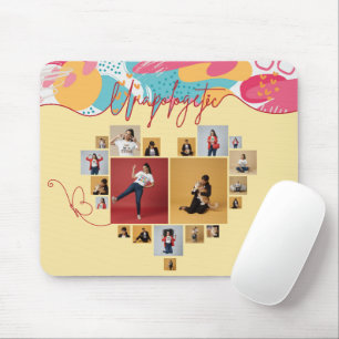 Mousepad Colagem de Fotos Feminina Personalizada e Sem Desc