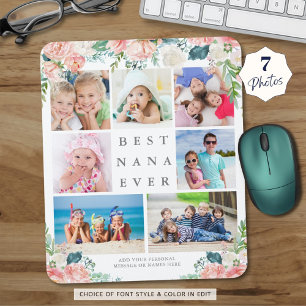 Mousepad Colagem de Fotos Floral MELHOR NANA NUNER JÁ Pers