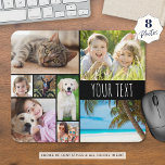 Mousepad Colagem de Fotos Moderna 8 Personalizada<br><div class="desc">Crie o seu próprio mouse personalizado e personalizado com cores personalizadas com este modelo de colagem de fotos fácil de carregar, com 8 imagens em várias formas e tamanhos, tanto horizontais como verticais para acomodar uma grande variedade de assuntos de fotos e seu título ou nome na sua escolha de...</div>