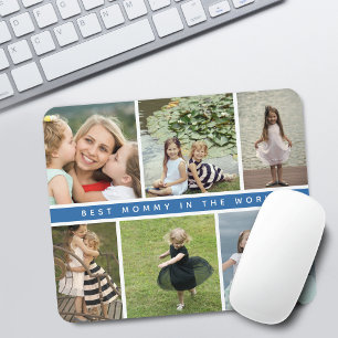 Mousepad Colagem de Fotos Moderna Melhor Mamãe
