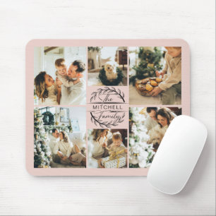 Mousepad Colagem de Fotos Moderna - Rosa Espelho Personaliz