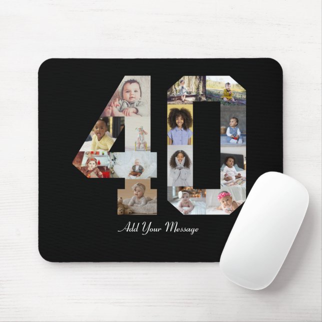 Mousepad Colagem de Fotos Número 40 (Com mouse)