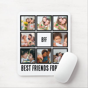 Mousepad Colagem de Fotos Personalizada BFF Melhores Amigos