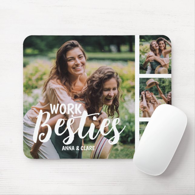Mousepad Colagem de Fotos Personalizada da Base de Trabalho (Com mouse)