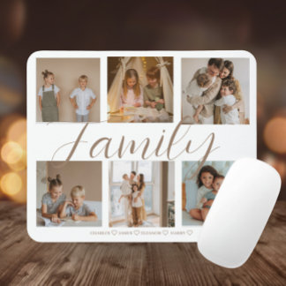 Mousepad Colagem de Fotos Personalizada da Família