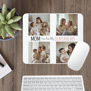 Mousepad Colagem de Fotos Personalizada da Super Mãe Modern