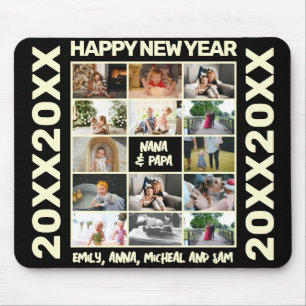 Mousepad Colagem de Fotos Personalizada do Ano Novo 14