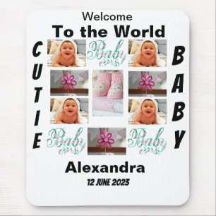 Mousepad Colagem de Fotos Personalizada do New Baby 11