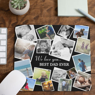 Mousepad Colagem de fotos personalizada do Pai 17 DIA DE