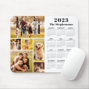 Mousepad Colagem de Fotos Personalizada Moderna 2023 Calend