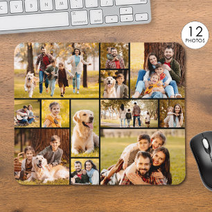 Mousepad Colagem de Fotos Personalizada Moderna Única 12