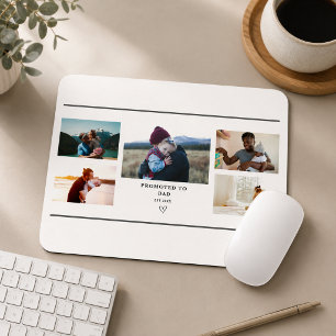 Mousepad Colagem de Fotos Promovido a Pai – Personalizado 