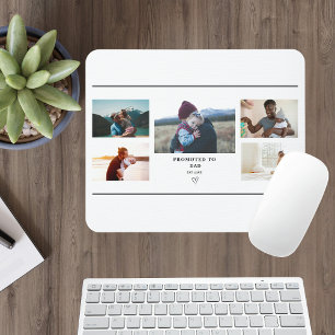 Mousepad Colagem de Fotos Promovido a Pai – Personalizado 