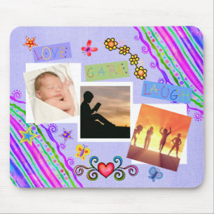 Mousepad Colagem de Imagens do Love Care