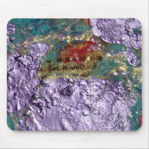 Mousepad Colagem de Mídia Mista de Abstrato de Sorriso