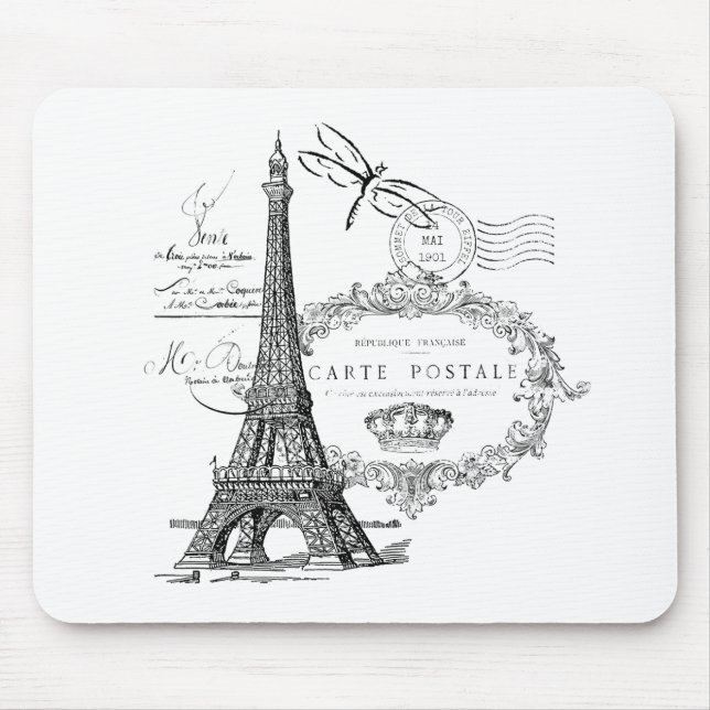Mousepad Colagem em torre Eiffel (Frente)