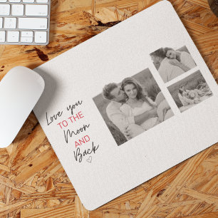 Mousepad Colagem Foto Do Casal E Citação Romântica Na Lua