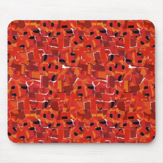 Mousepad Colagem Mosaico Falso Quente (Frente)