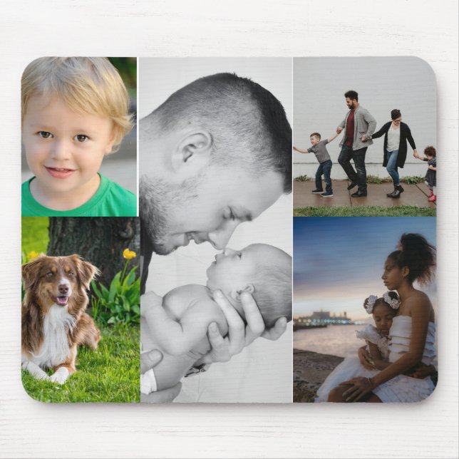 Mousepad Colagem Personalizada de Fotografias 5 (Frente)