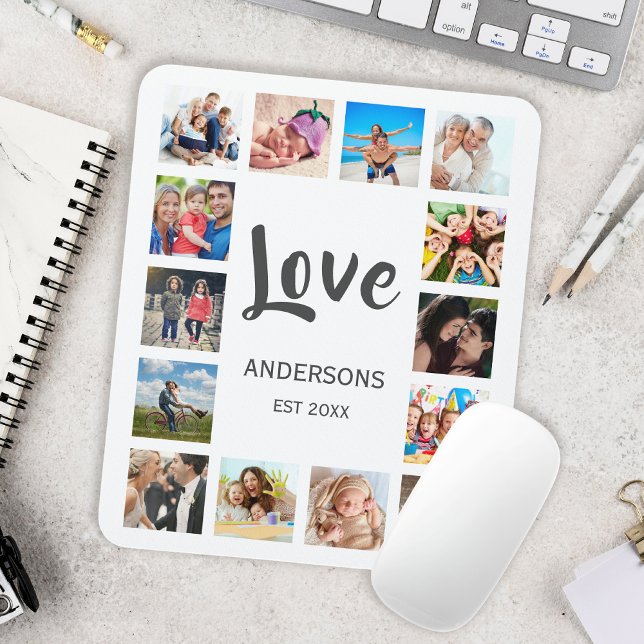Mousepad Colagem Personalizada de Fotos da Família Personal (Criador carregado)